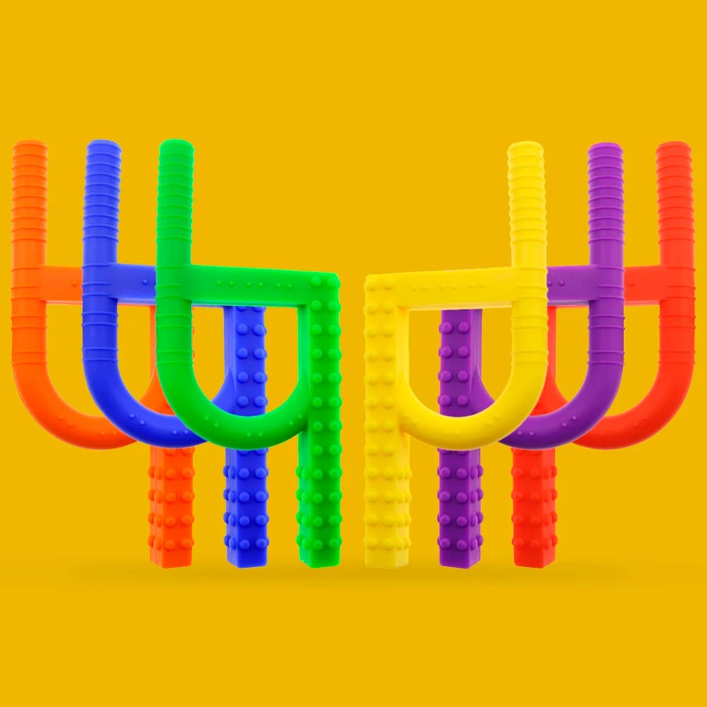 Giocattolo da masticare autistico, giocattoli per massaggiagengive in silicone, giocattolo da masticare sensoriale per bambini autistici - Gioielleria con giocattoli da masticare ADHD e dentifricio