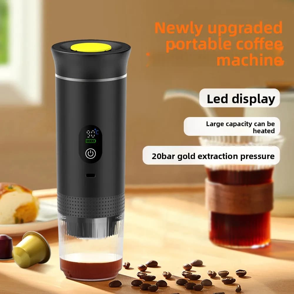 Portable 20 bar digital smart display espresso coffee machine heater