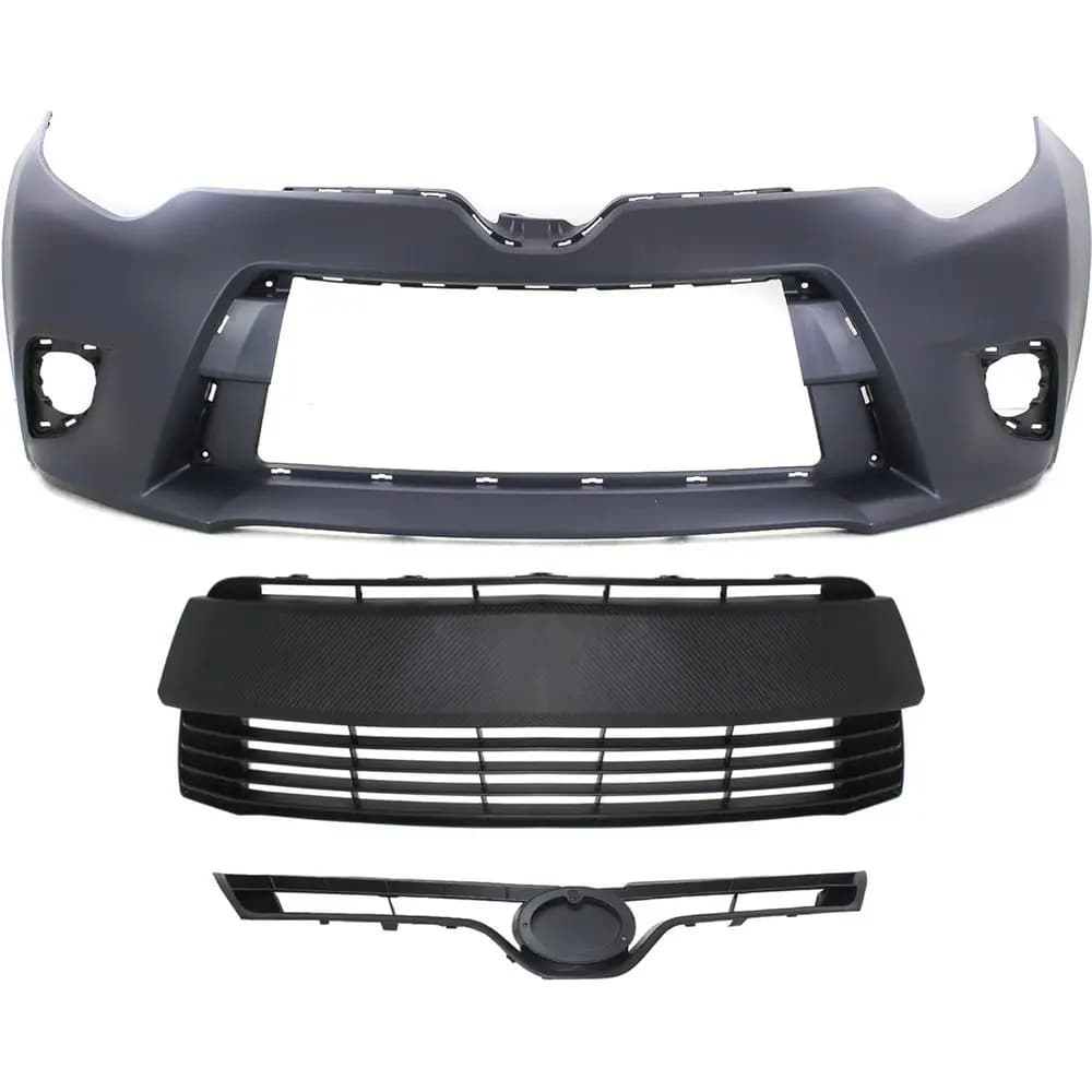 Kit Copertura Paraurti Anteriore per Toyota Corolla 2014-2016 Compatibile con i Submodelli CE/L/LE/LE Eco, Senza Cornice Cromata, Preverniciato