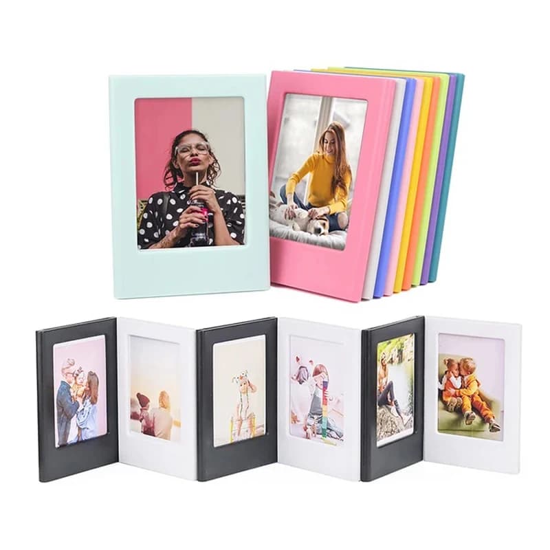 Nuove cornici magnetiche da 3 pollici per frigorifero, frigorifero, cornice per foto a colori, album magneti per documenti Fujifilm Instax Mini