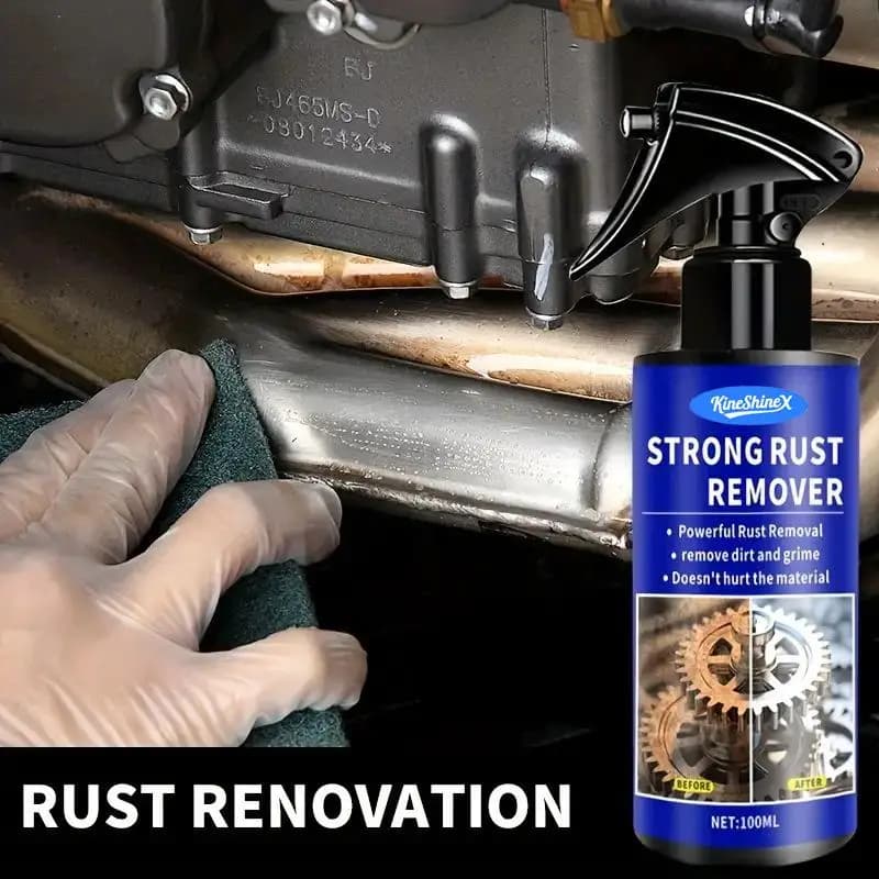 Spray Professionale Multiuso Antiruggine per Tubi di Scarico Auto, Pulizia Rapida del Mozzo Ruota con Spugna