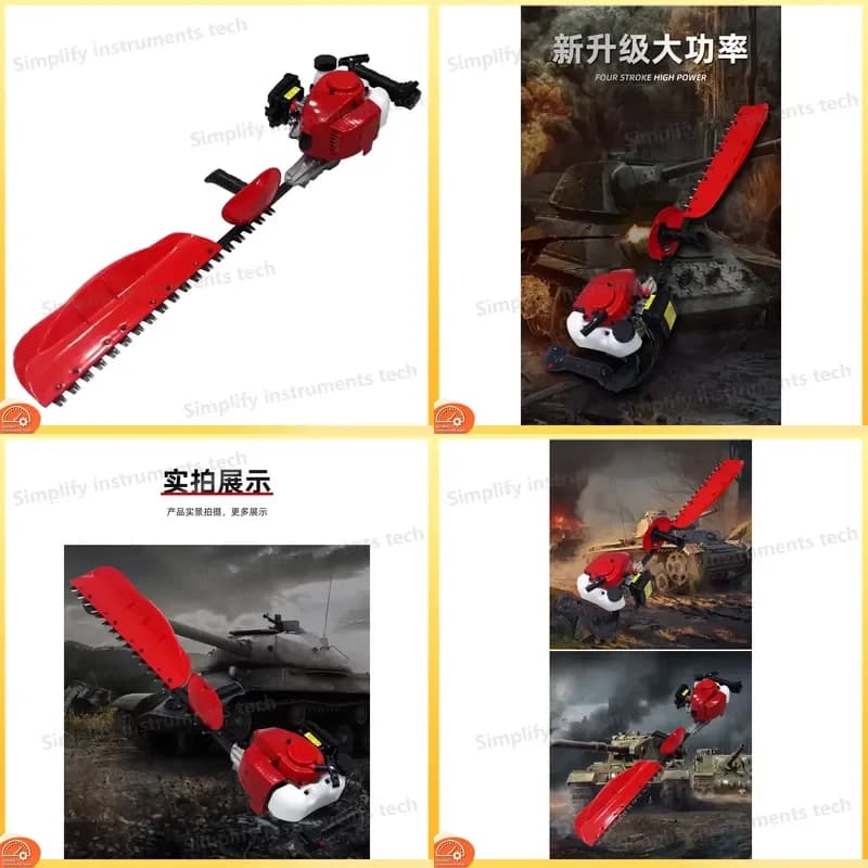 6010 Hedge Trimmer Single Blade Gas Powered Two Stroke Tea Picker 34.5cc Garden Pruning Shears Branch Cutting for