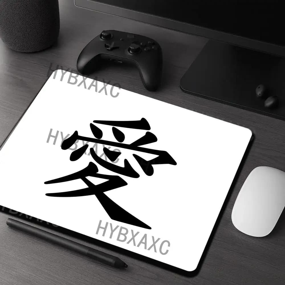 Tappetino per Mouse con Calligrafia Asiatica HYBXAXC, Base in Gomma, per Ufficio e Gaming, Regalo per Ragazzi e Ragazze