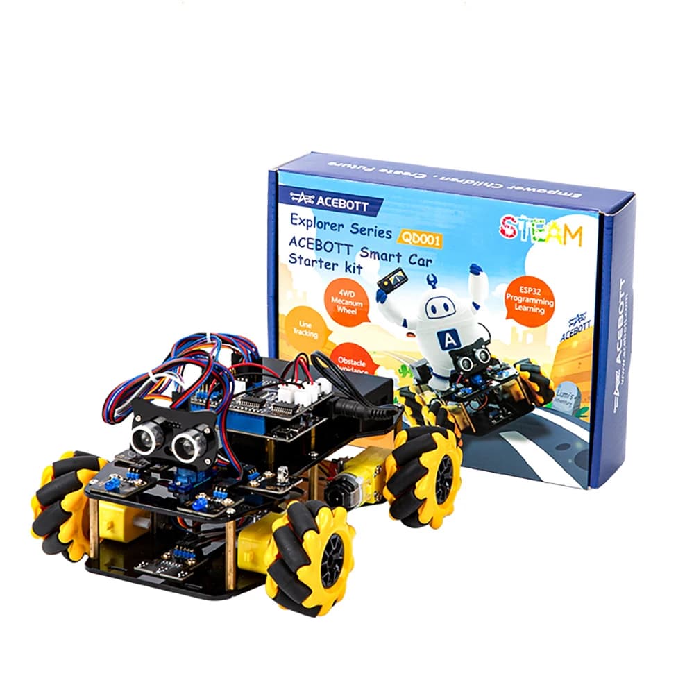 ESP32 Smart Robot Car DIY Kit STEM Student Programming Learning Startup Educational Robot Auto Encoding Kit for Arduino