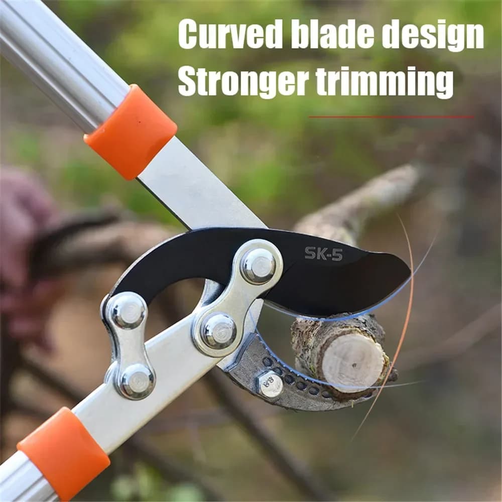 l -Slip Long Length Scissor Hedge Anvil Shear Grip Garden Plant Pruning Pruning Hand Tool Ratchet Cut Tree Branch Garden To