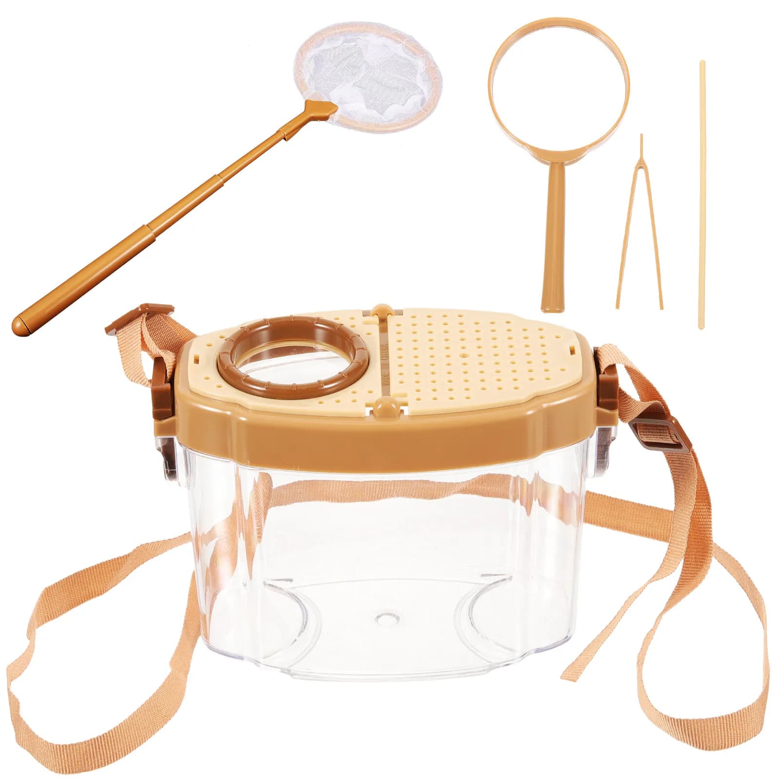 Set di Strumenti per l'Osservazione degli Insetti per Bambini, Kit Educativo per Esterni con Lente d'Ingrandimento e Rete per Catturare Insetti