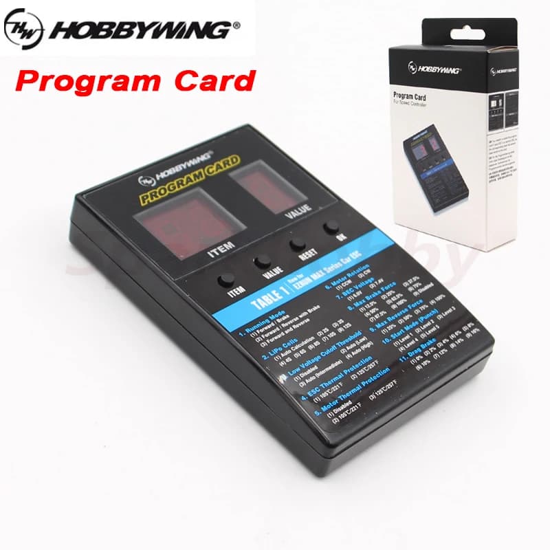 Original HOBBYWING LED Program Card Box Suitable for Platinum V1/V2 / FlyFun V5 /Skywalker V2 Series Brushless ESC Aircraft Car