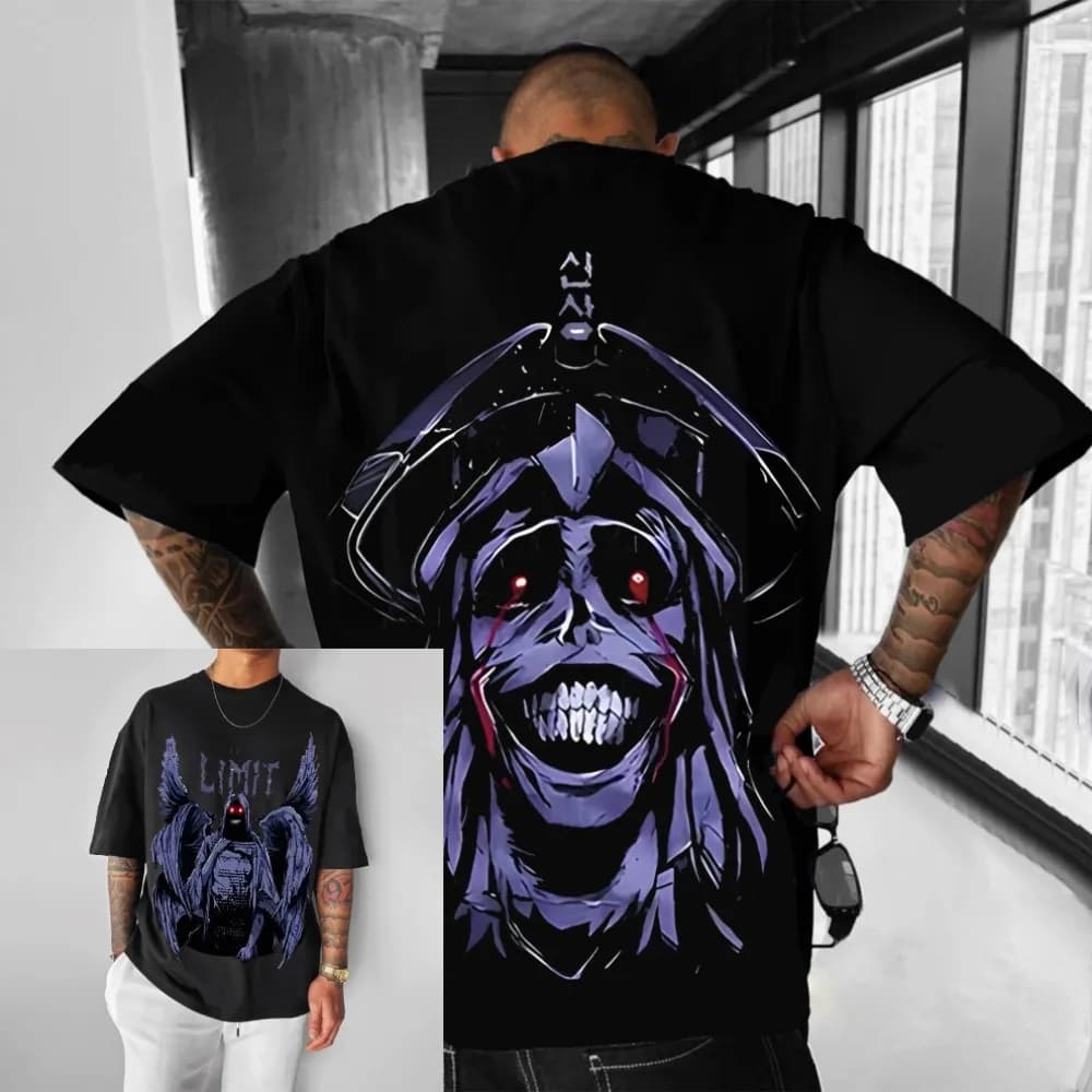 Anime Solo Liveling Arise Stampa T-shirt da uomo oversize Estate Y2k Donna Cotone Manica corta Tee Cotone Casual Magliette e camicette Streetwear
