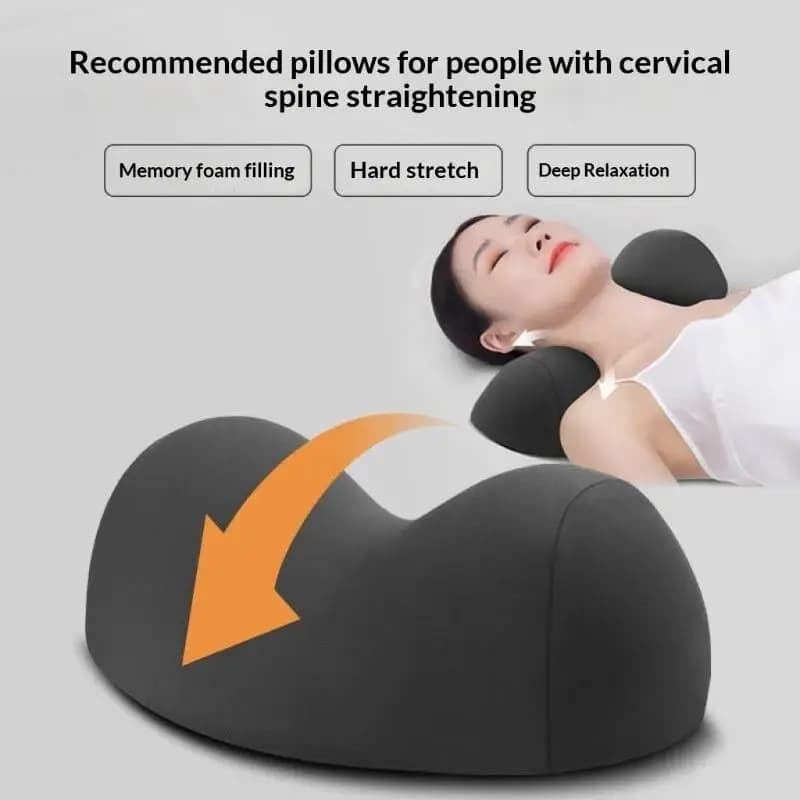 Memory Foam Cervical Neck Pillow Removable Support Cushion For Sleeping Home Travel Comfort And Neck Care