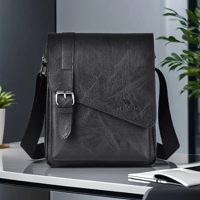 Borsa a tracolla di lusso in pelle PU per uomo Borsa a tracolla a tracolla da lavoro Elegante borsa di design per lavoro e viaggi
