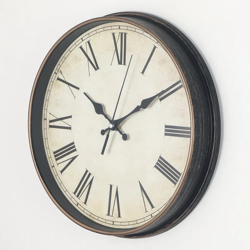 Elegant Roman Numeral Wall Clock Antique Gold Finish Creative Home Decor Gift