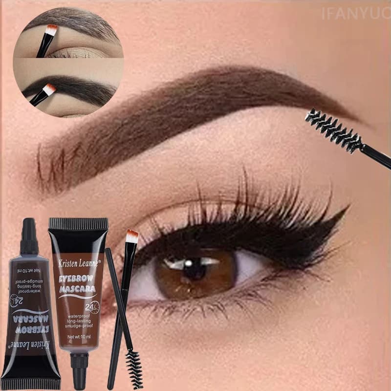 4 Color Natural Liquid Tincture Eyebrow Cream Set Professional Waterproof Durable Brown Color Mascara For Eyebrow Makeup For Eyebrow