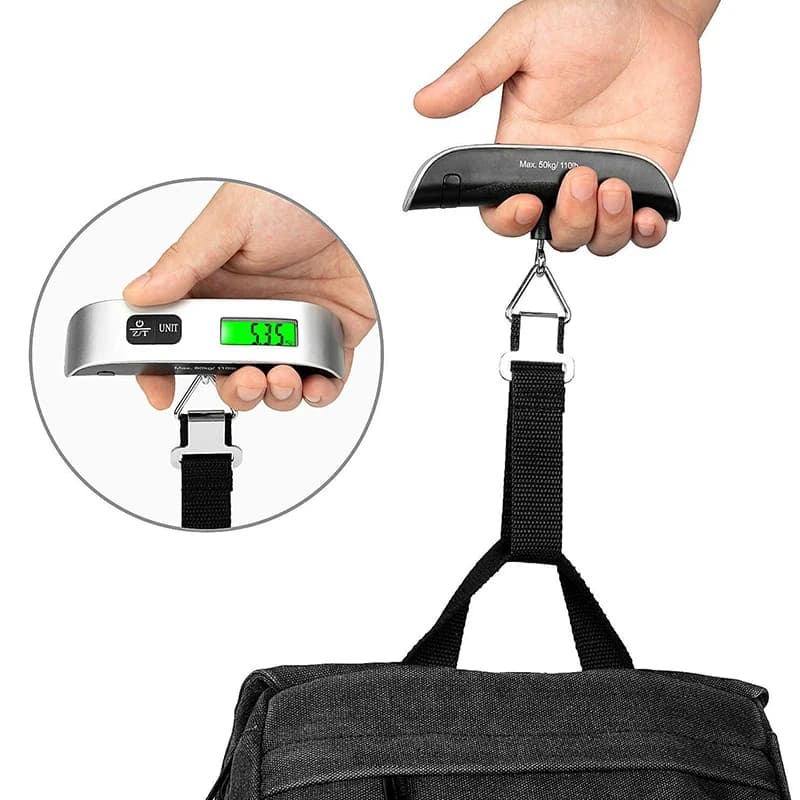 Bilancia digitale portatile da 50 kg/110 libbre con display LCD Bilancia per bagagli Bilancia elettronica digitale Bilancia per valigia