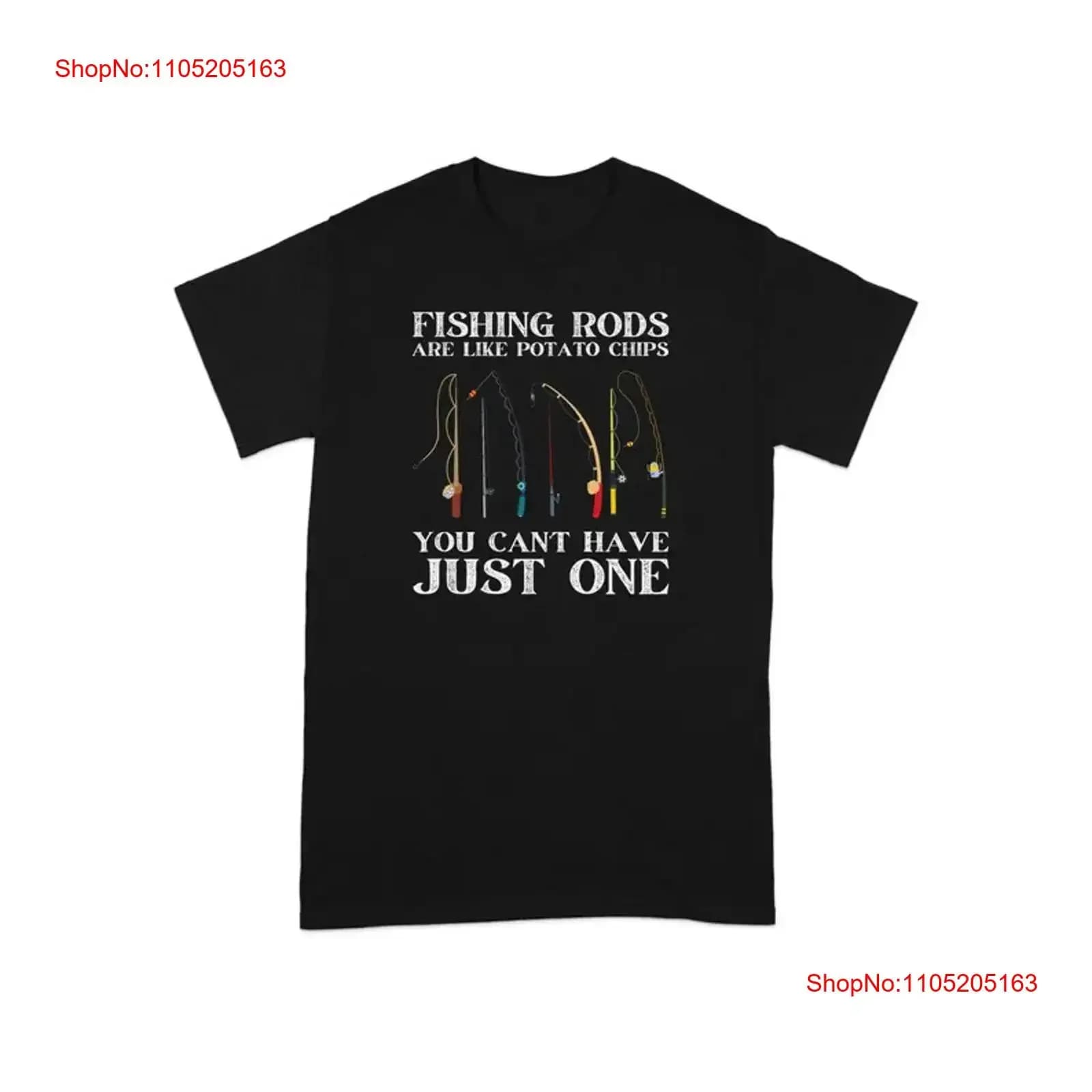 Le canne da pesca sono come patatine T-shirt divertente Fishsing Nero vintage lavato abiti firmati grafici Versatile Casual Morbido