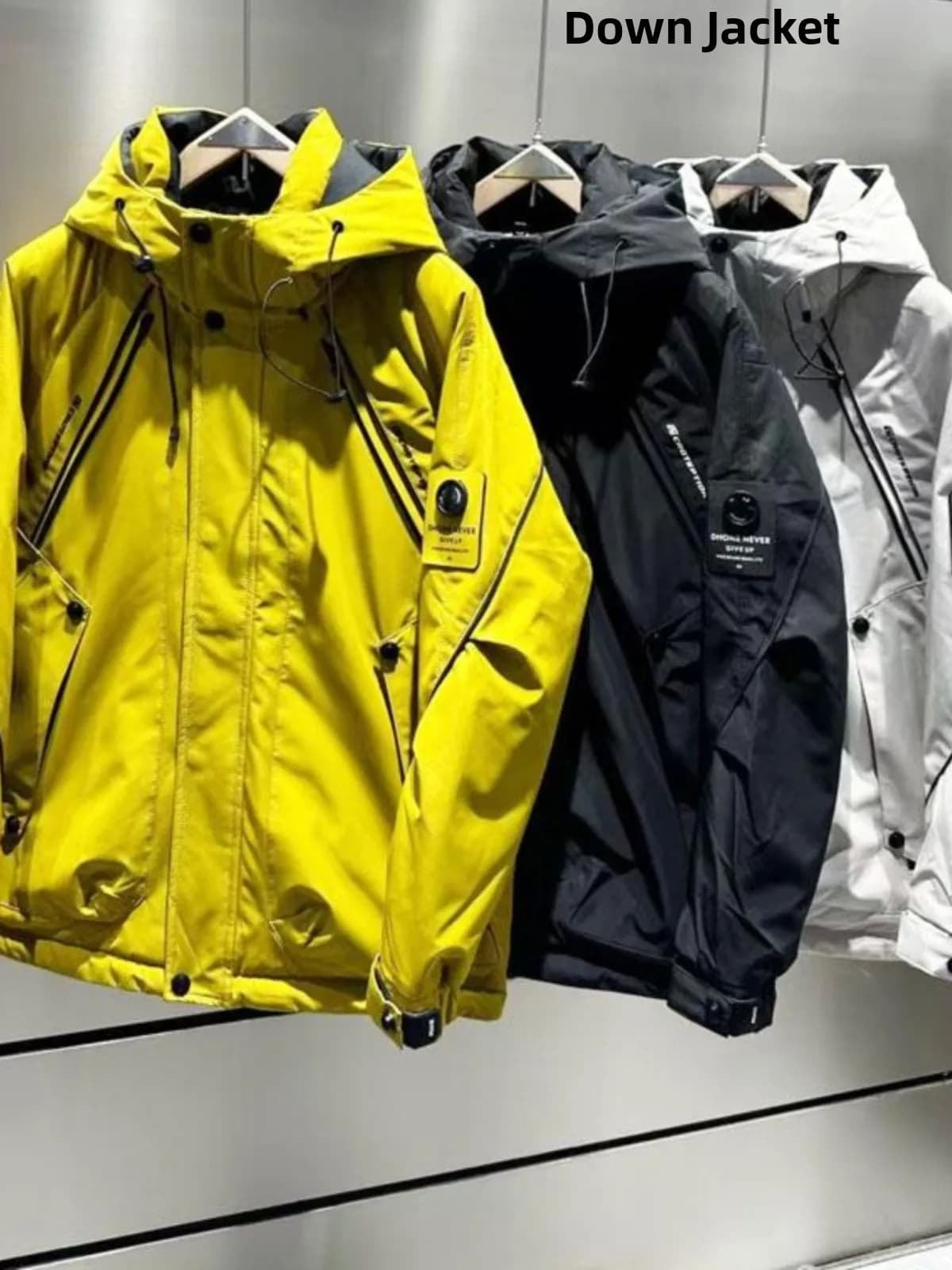 Giacca Invernale da Uomo alla Moda con Cappuccio, Imbottita in Piuma d'Oca Bianca, Calda e Spessa, Antivento in Pile per Esterni, Stile Giovanile Attivo