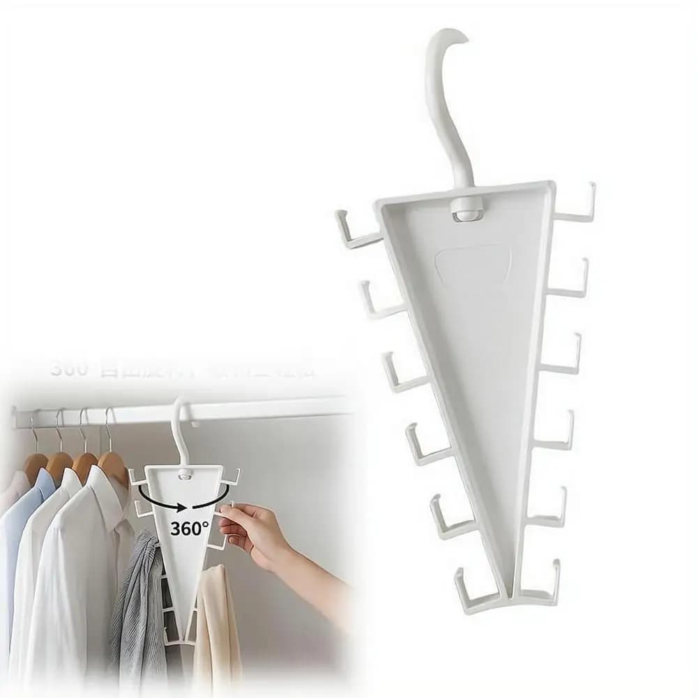 360° V-Shape Multi Hook Closet Hanger Organizer 12 Hooks Double-Sided Storage Efficiency Space Saving Wardrobe Clothes Hanger