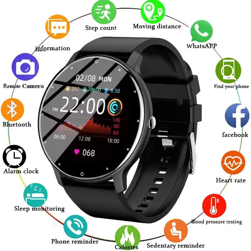 For Sony Xperia 1 III 10 III 5 III 1 II Smart Watch Man Woman Sport Sonno Cardiofrequencymetro Waterproof for LG V40 Velvet G8