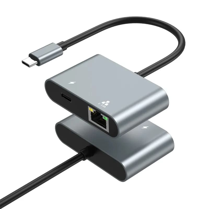 PD 100W USB C 2500M RJ45 Ethernet Network Adapter Type C Hub USB C to RJ45 2.5Gbps Network Card Ethernet Adapter