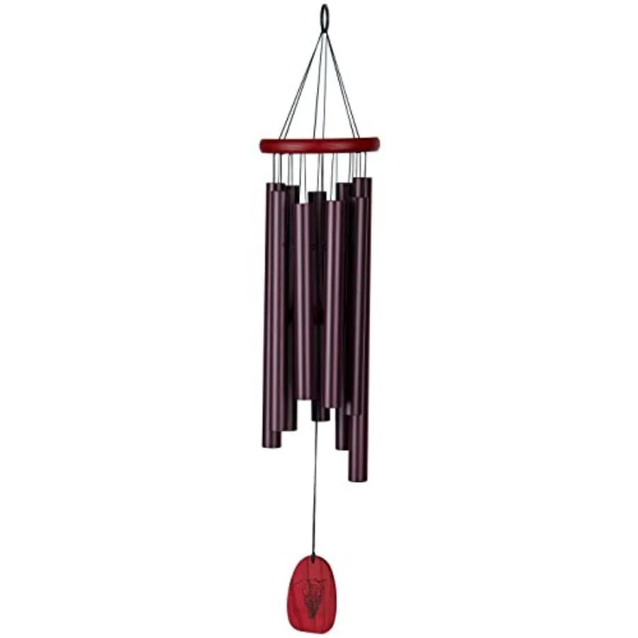 Woodstock Wind Chimes for Outside Outdoor Decor for Your Patio and Front Porch Garden Decor 27" Chimes of Tuscany Purple/Burgun