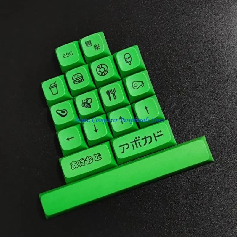 F68C 17Key Bees Mechanical Keyboard Keycaps In XDA Profile Featuring Wear Resistant PBT Construction
