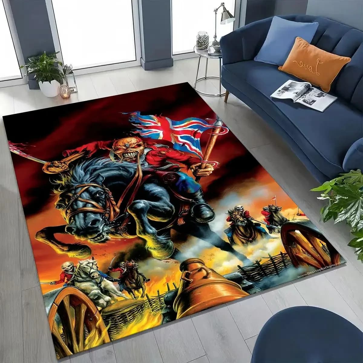 3D I-Iron-Maidens Music Band Art Carpet Rug for Bedroom Living Room Sofa Home Doormat Decor Large Kids Non-slip Floor Mat