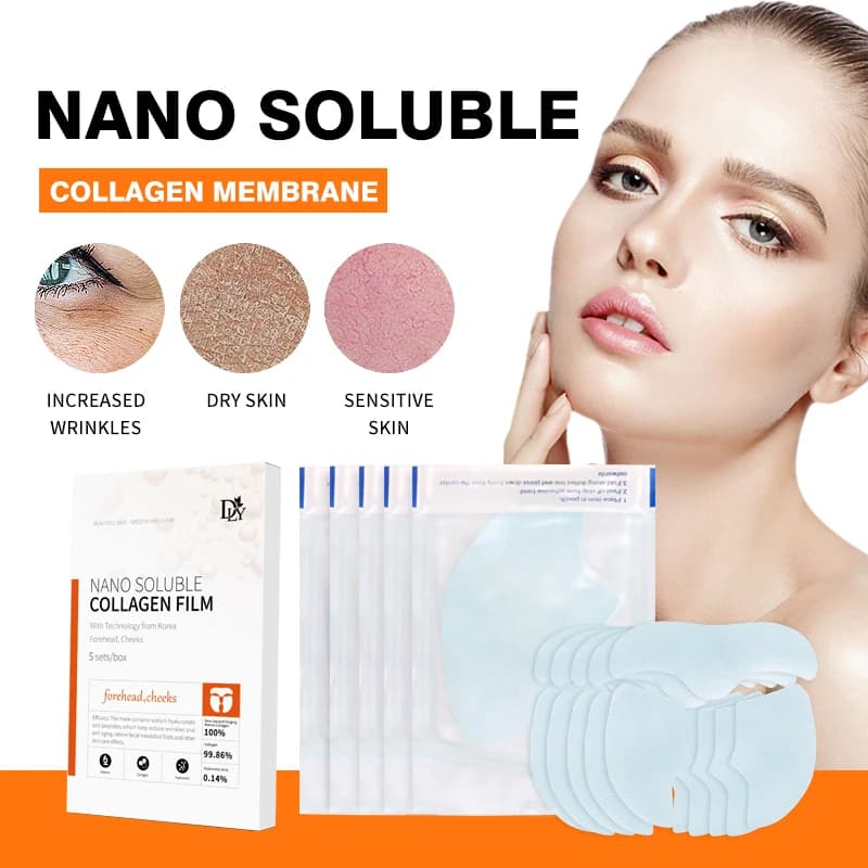 5/10 set hydrolyzed collagen protein film gel mask for face card moisturizing soluble face filler skin care firming facial