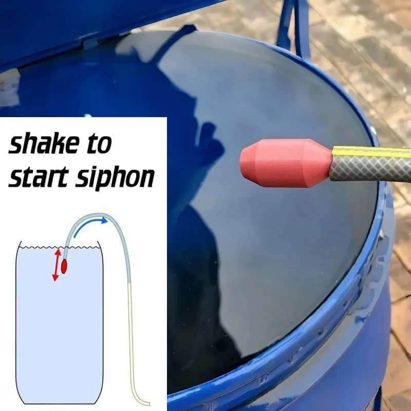 Pompa a sifone autoadescante per acqua - Azionamento manuale a scuotimento, accessorio per irrigazione da esterno, strumento automatico per drenaggio tubo da giardino