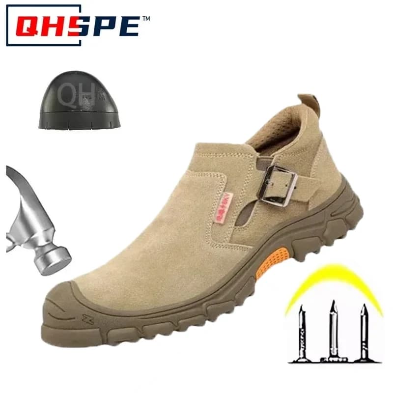 Nuove scarpe antinfortunistiche Stivali in pelle da uomo Scarpe sportive da uomo Scarpe da lavoro antinfortunistiche estive Scarpe leggere da lavoro per saldatura da uomo
