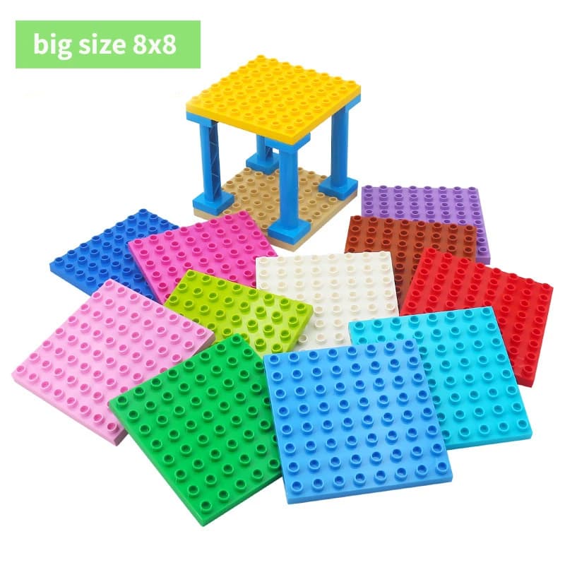 Piastre base per blocchi da costruzione 8x8 punti per mattoni di grandi dimensioni Piastra base per mattoni di montaggio compatibile con i mattoni Lego Duplo