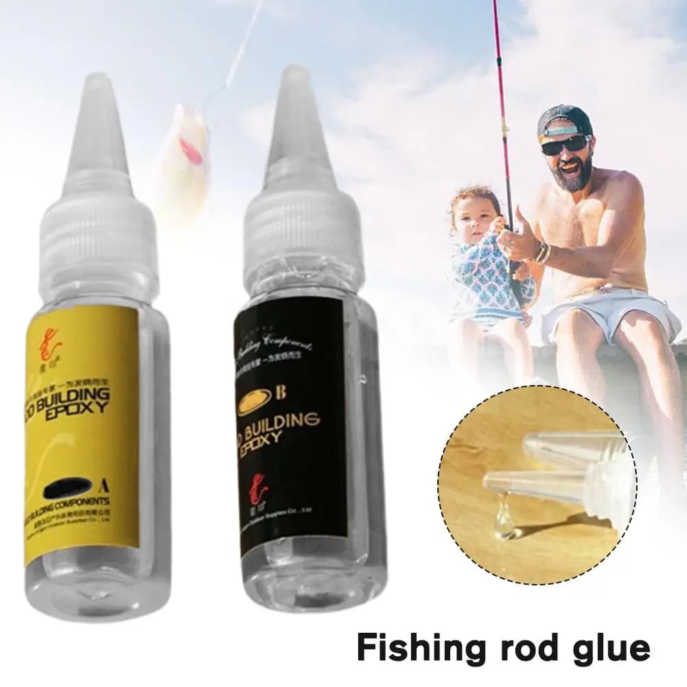 2 pieces DIY fishing tool repair epoxy resin AB fishing rod glue transparent epoxy sword fishing rod accessories for paint