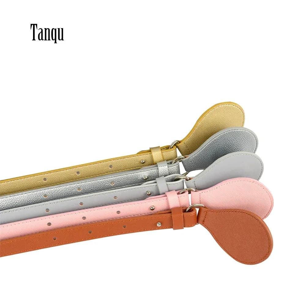 clearance sale Bidirectional Adjustable Length Flat Leather Belt Handle for Obag Basket Bucket City Chic Women Handbag O Bag
