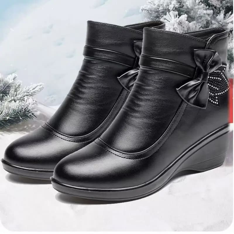 Short boots 2026 autumn and winter height increasing brown sponge cake thick soled British style short boots