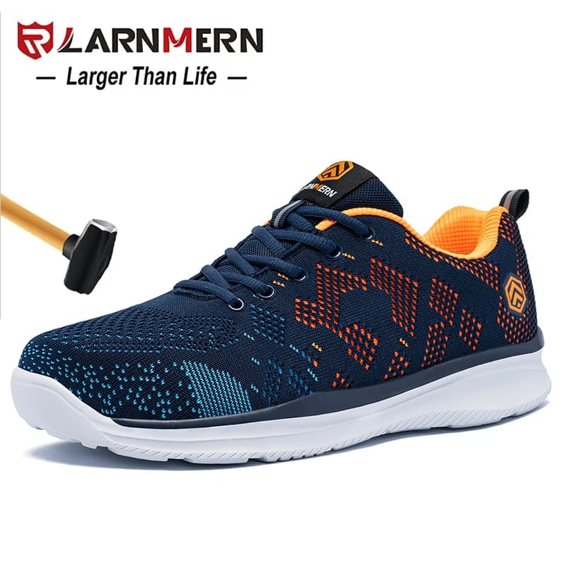 LARNMERN Men's Anti-slip Work Shoes Construction Gymnastics with Steel Tip Boots Wrap-proof Women's Shoe
