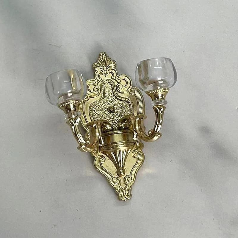 Giocare a casa Scena Modello Ornamento Casa delle bambole Luce Accessori per bambole Lampadario in miniatura