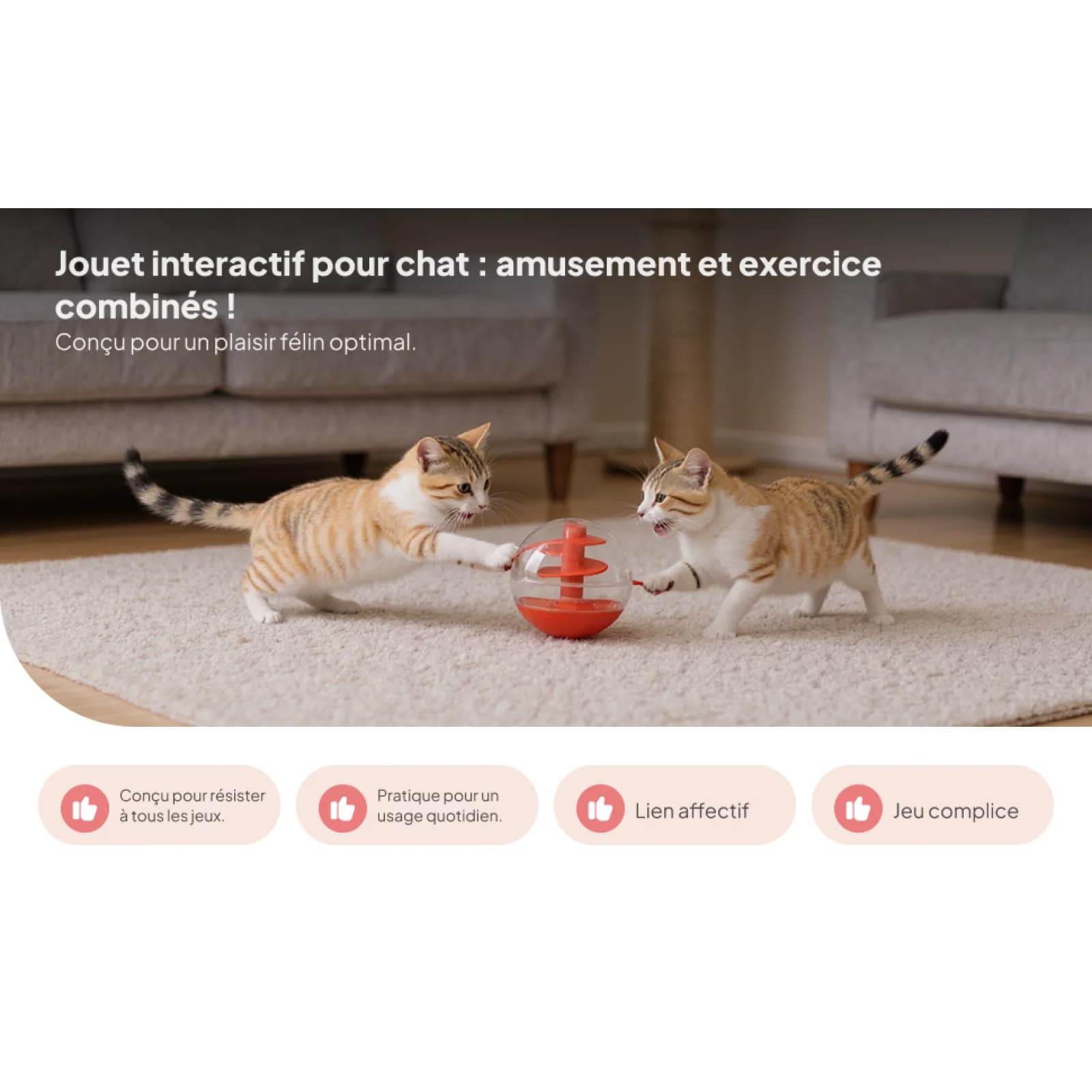 Cat Treat Ball Food Dispenser Toy Training Ball Educational Toy Pet Slow Feeder Cat Puzzle Toy for Small to Medium Dogs and Cats