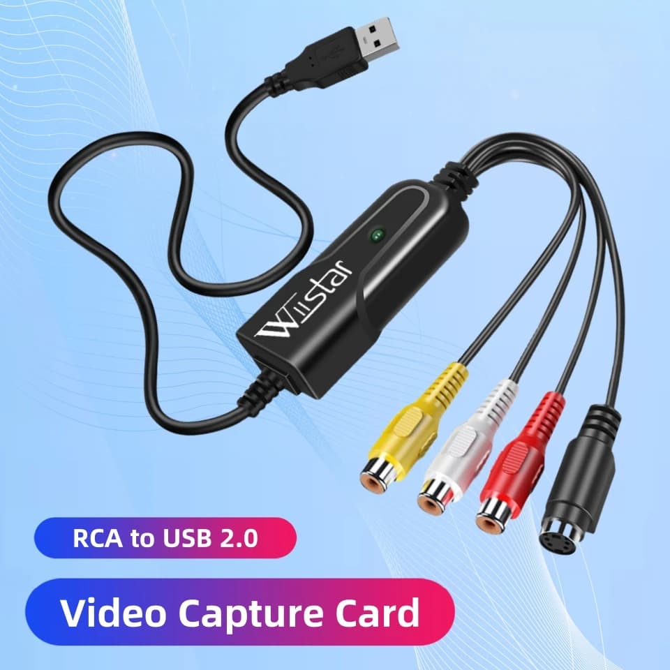Wiistar Nuovo Driver gratuito USB 2.0 Scheda di acquisizione video per Windows 10/8/7/XP Acquisizione video Converti VHS