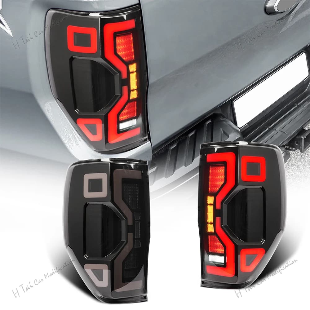 Coppia di Luci Posteriori a LED per Ford Ranger T6 T7 T8 2012-2021, Fanali Posteriori, Luci Fendinebbia Posteriori, Indicatori di Direzione, Gruppi Ottici per Auto