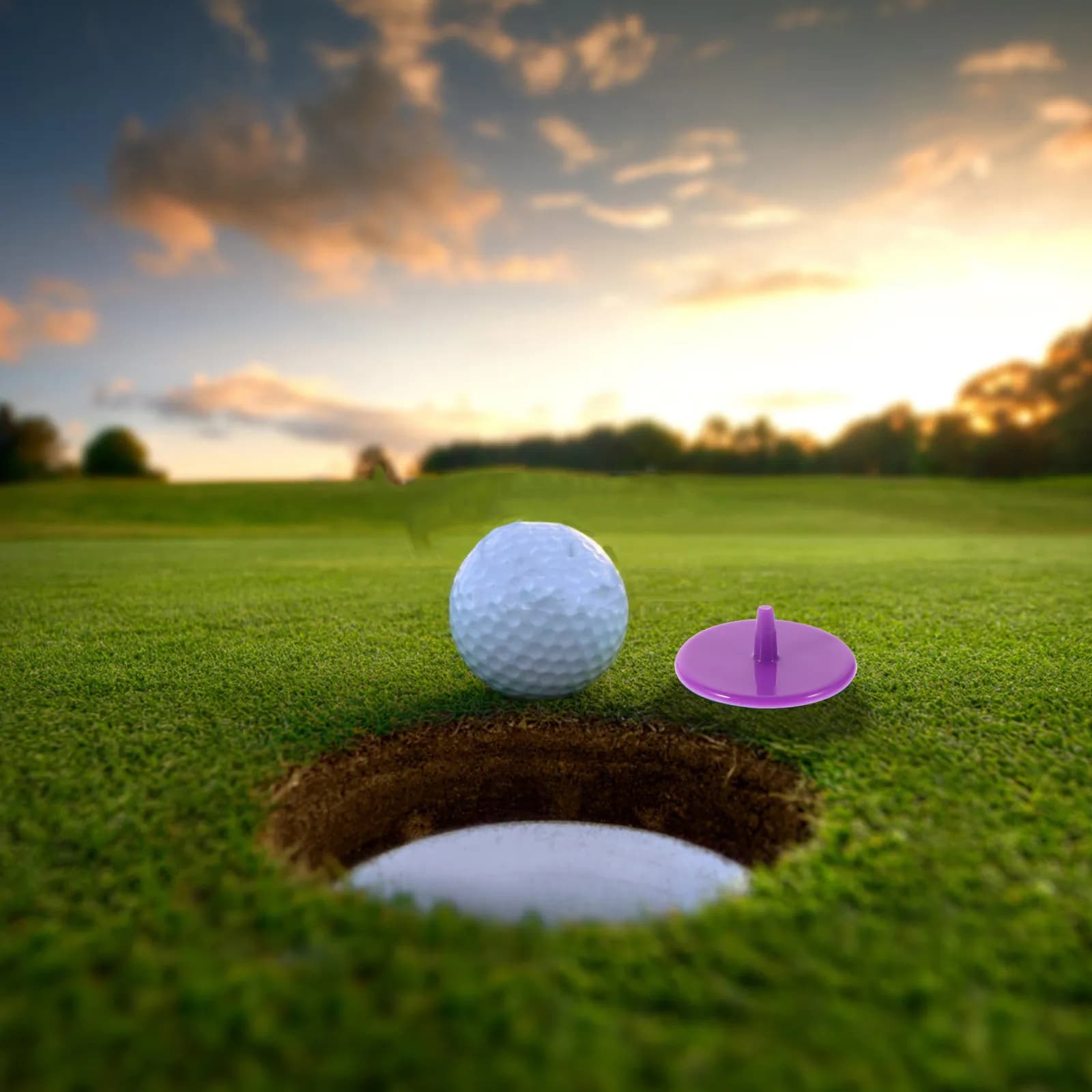 100 Pezzi Marcatori per Palline da Golf in Plastica Leggeri, Strumenti Portatili per la Marcatura e il Posizionamento delle Palline, Marcatori Rotondi per Golf