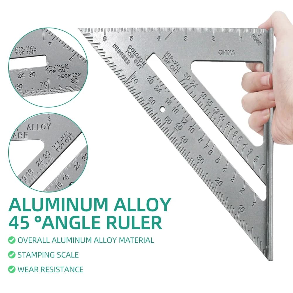 Aluminium Corner Goniometer with 7" UK tripod for woodworking Tools Carpenter Angle for thick leather carpenter 90 degrees