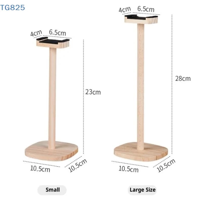 【AN】1pc Headphone Stand With Base Universal Headphone Stand Hanger Wooden Headset Storage Rack Multi-Function Detachable Stand