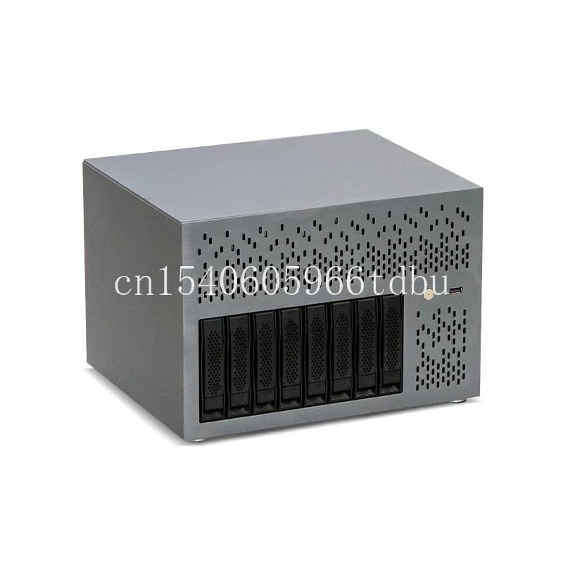 Server di archiviazione dati Qunhui SFX per chassis NAS/AIO Centaur DIY8 dischi ATX PCIe a mezza altezza nero