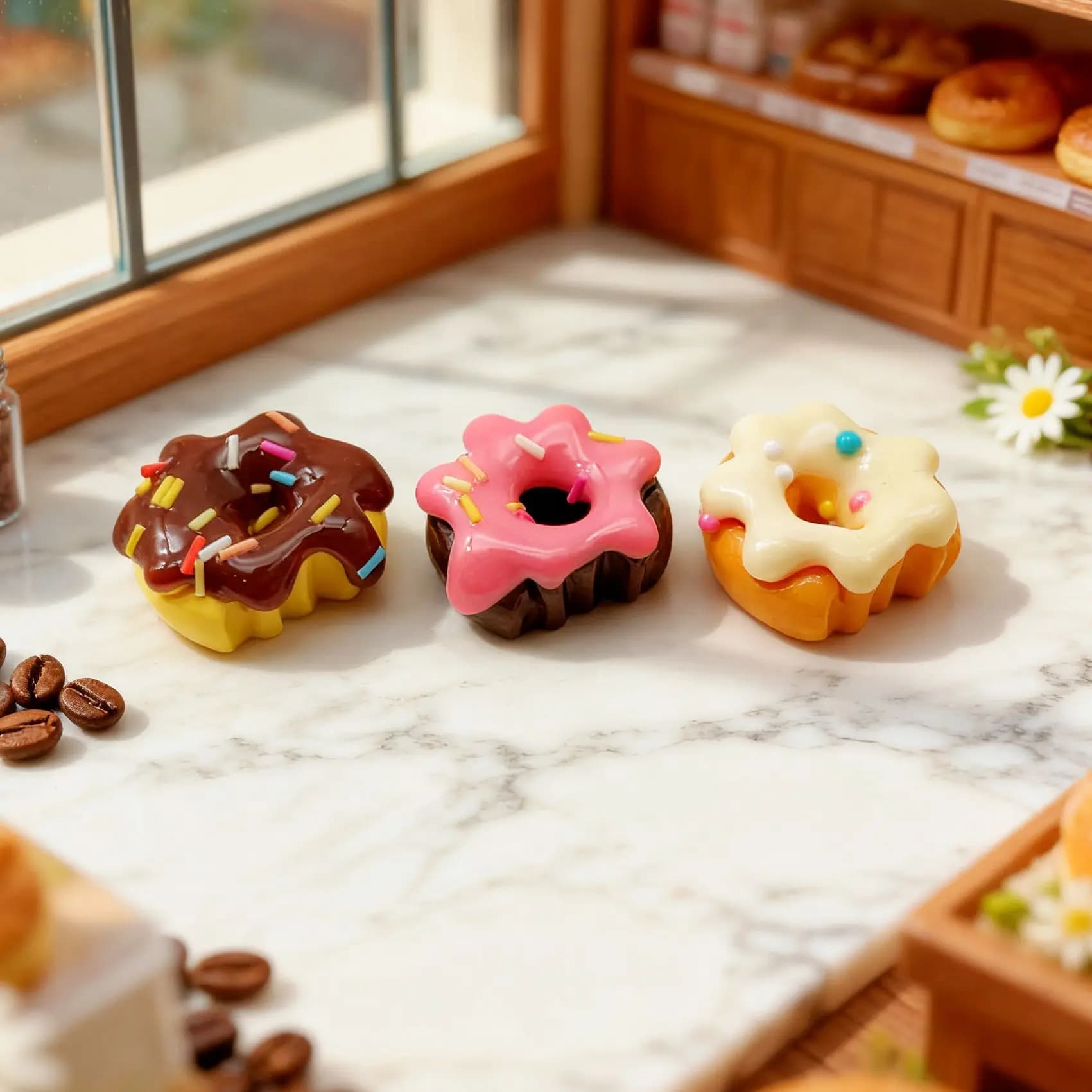 10 Pieces Mini Soft Chemistry Cream, Pastry Accessories, Miniature Food Shape Douches, Keyring Decorations and Hair Clips