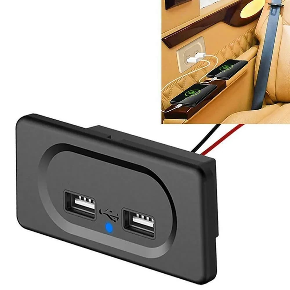DC5V/3.1A presa di ricarica doppia porta USB presa per caricabatterie per 12V auto barca camper Caravan accessori da campeggio