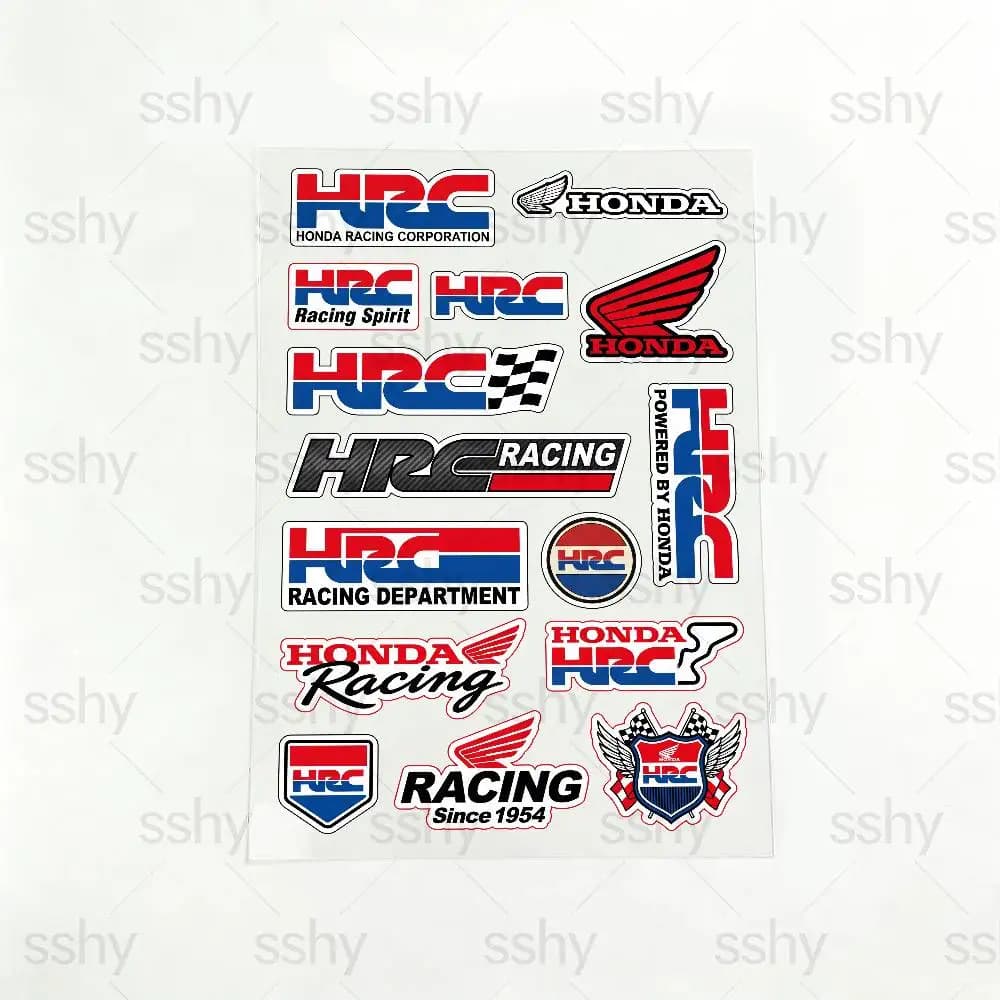 FOR HONDA HRC H WING Reflective Motorcycle Stickers Waterproof Vinyl Decals for Motorbike Helmet Fuel Tank Bike