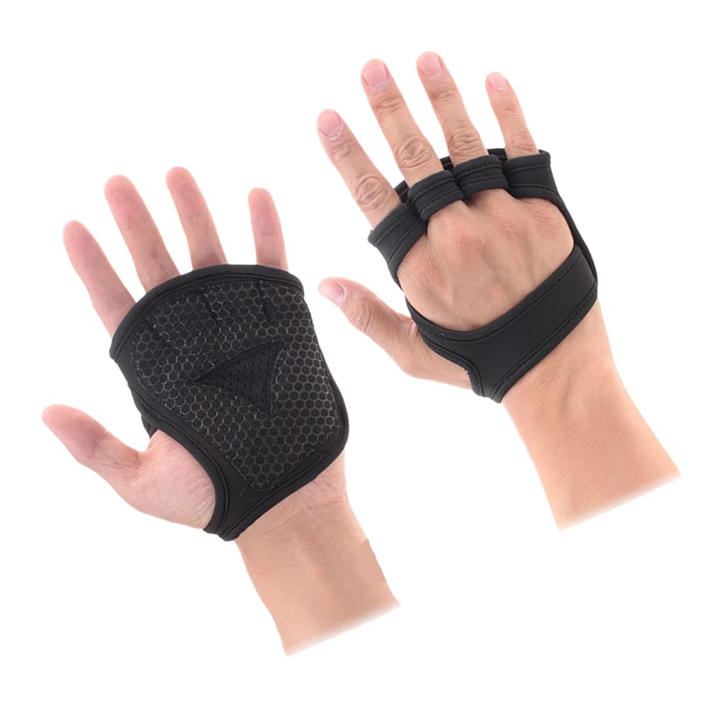 Anti-slip Gloves for Lifting Weights, Ventilates, Half-Date, Palm Protection for Calli, Cross Training and Gym