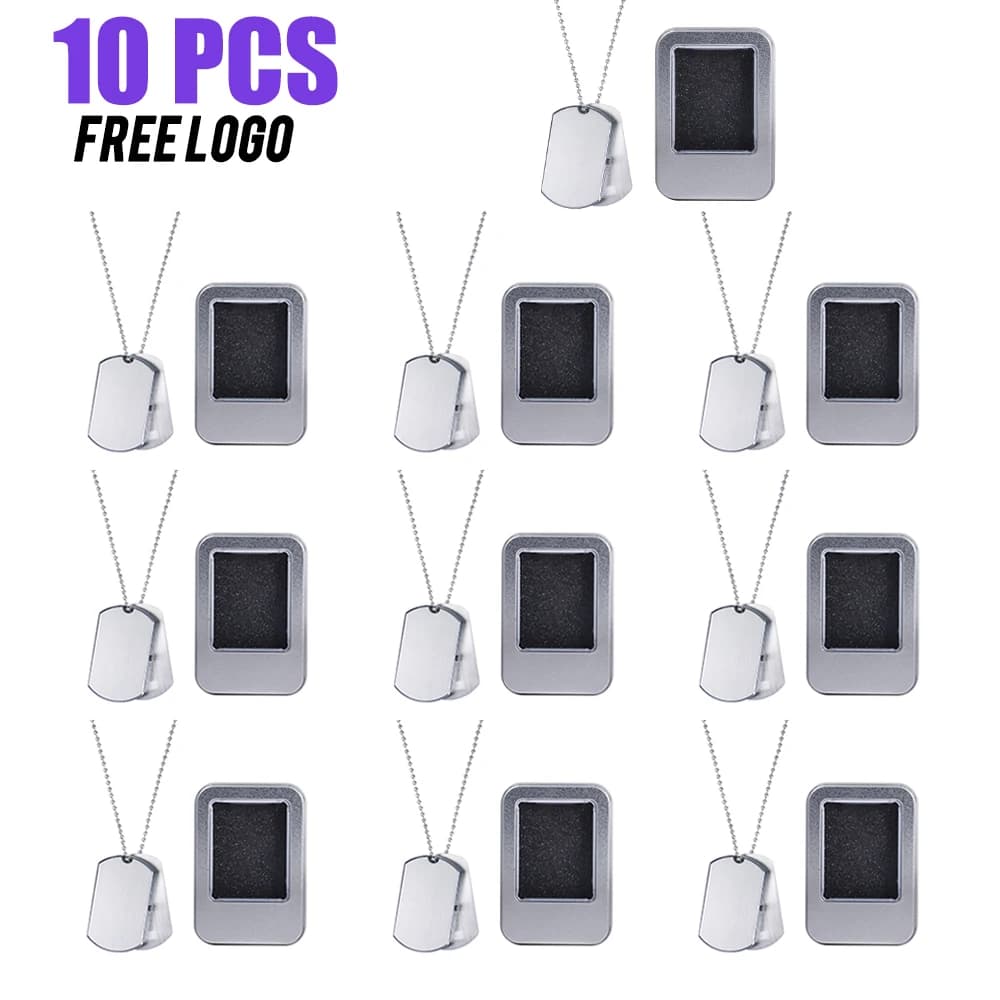 10 Pz / lotto Chiavetta USB in metallo 128 GB Collana soldato Chiavetta USB 64 GB Logo personalizzato gratuito Pen Drive 32 GB Regalo creativo Memory Stick