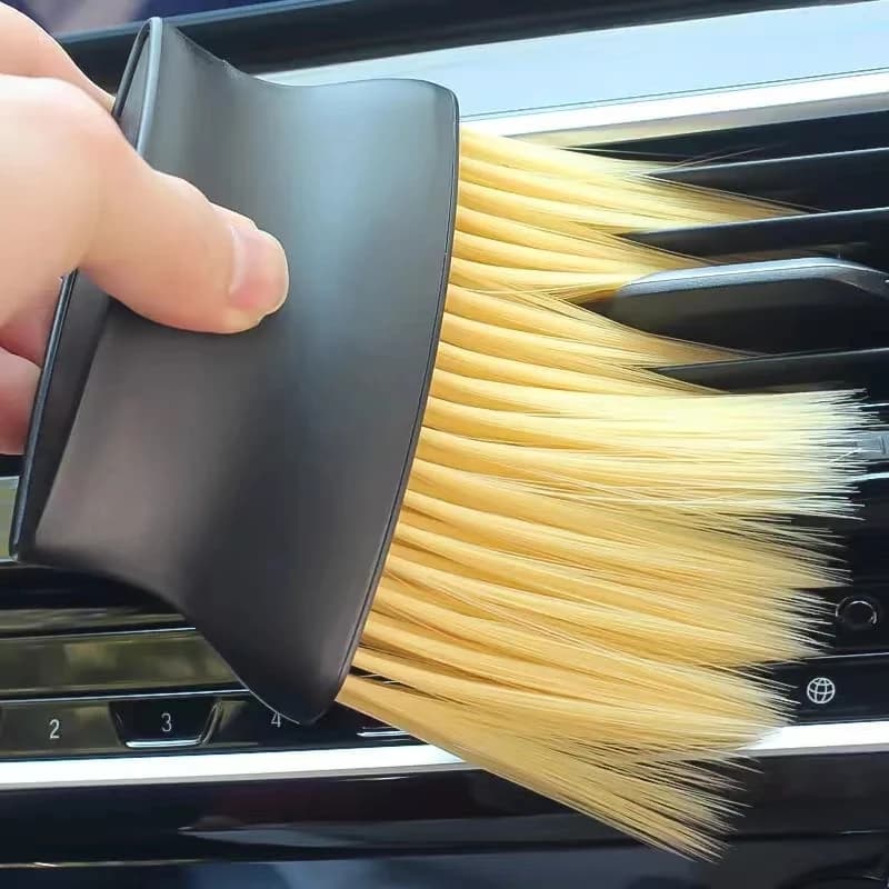 Spazzola morbida per la pulizia degli interni dell'auto, strumento per il lavaggio dell'auto, spazzola per la pulizia delle fessure interne dell'auto, spazzola per la pulizia delle bocchette dell'aria.