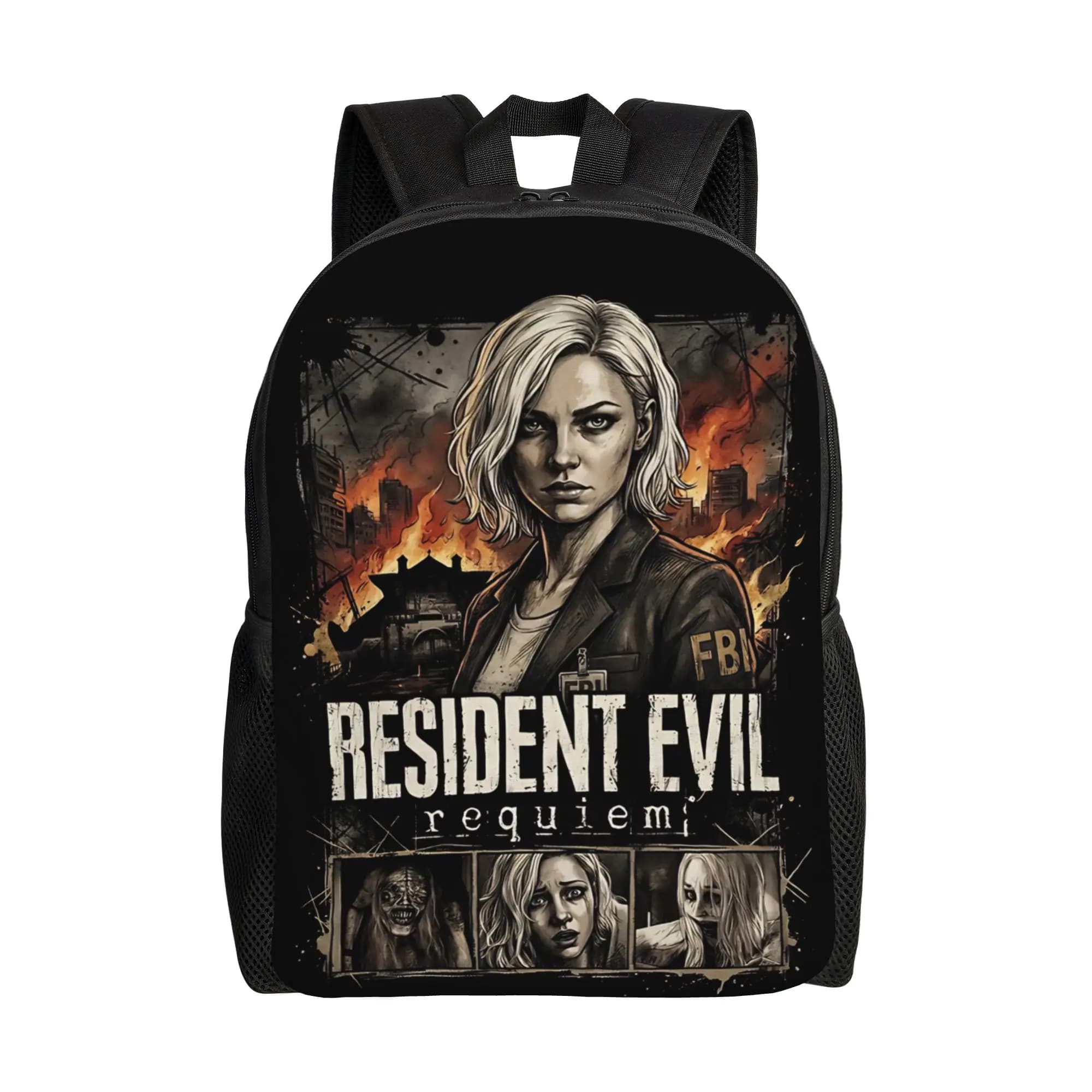 Resident Evil 9 Grace Ashcroft Introverted Analyst Backpack Travel Backpacks Boy High Quality Print High School Bags Rucksack