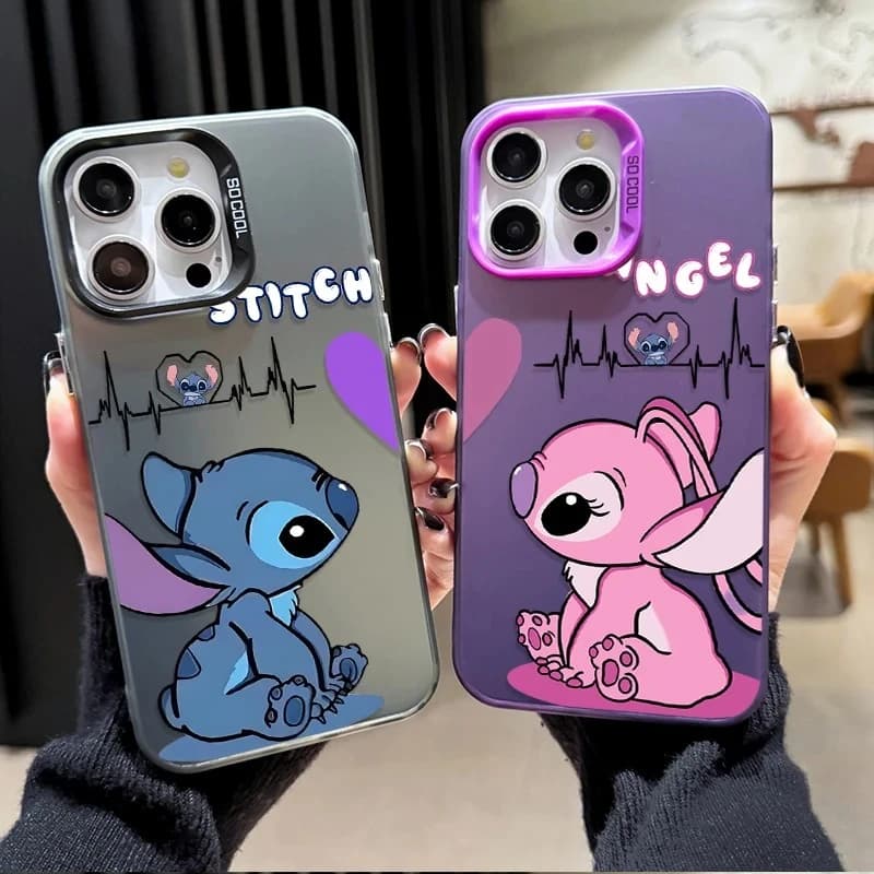 Lovely Disney Stitch Plating Phone Case for Xiaomi POCO X7 X6 X5 X3 F6 F5 M6 Pro F8 F7 Ultra F4 F3 M7 M5s C85 C75 C65 C55 Cover