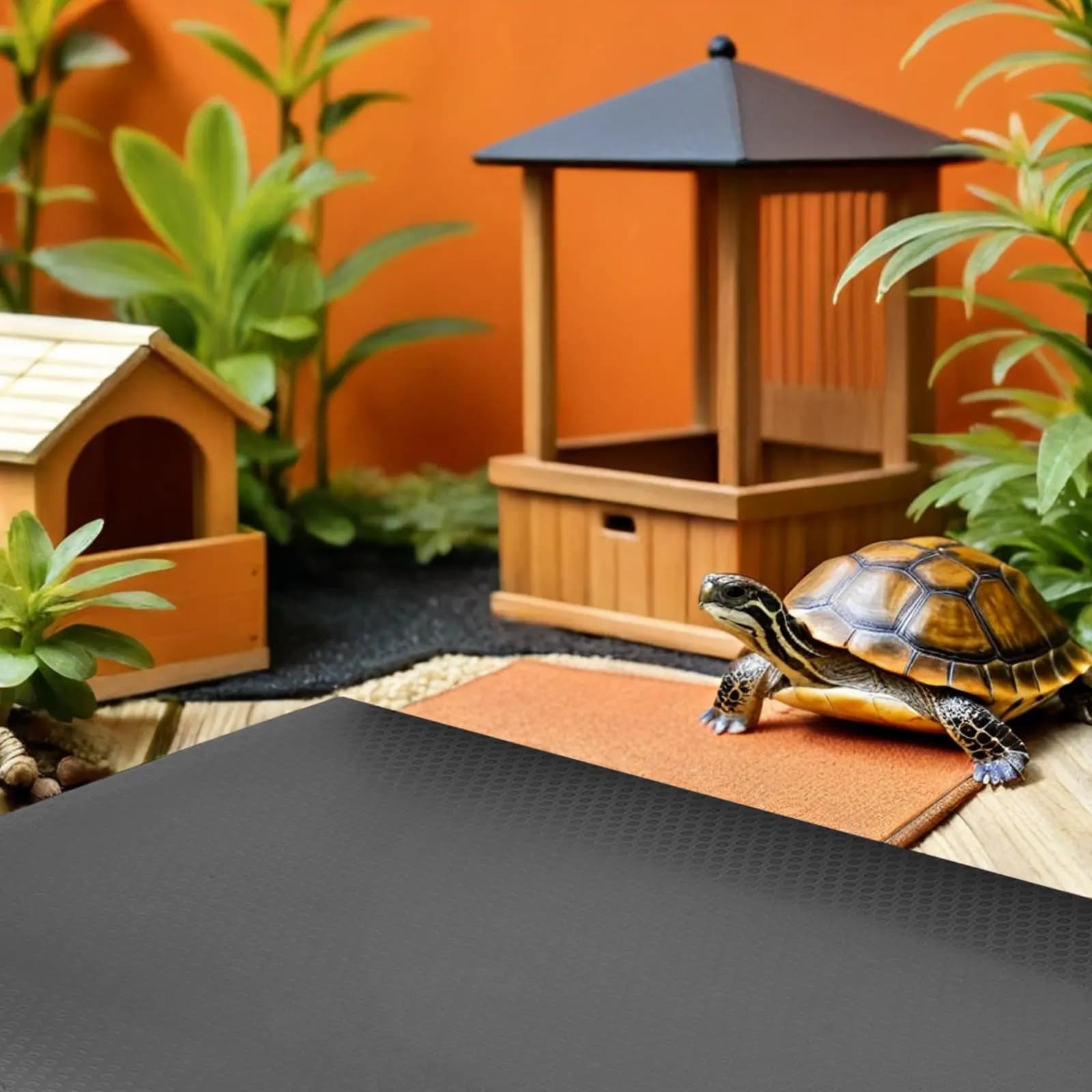 Set di 3 Tappeti per Rettili Lavabili in EVA, Rivestimento per Terrario 40x100cm, Morbido Tappetino Antiscivolo per Draghi Barbuti e Gechi